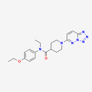 molecular formula C20H25N7O2 B7318043 N-(4-ethoxyphenyl)-N-ethyl-1-(tetrazolo[1,5-b]pyridazin-6-yl)piperidine-4-carboxamide 