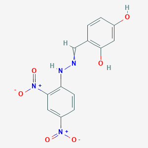 molecular formula C13H10N4O6 B073182 4-[[(2,4-Dinitrophenyl)hydrazinylidene]methyl]benzene-1,3-diol CAS No. 1237-66-7