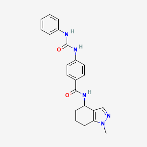 molecular formula C22H23N5O2 B7318753 N-(1-methyl-4,5,6,7-tetrahydroindazol-4-yl)-4-(phenylcarbamoylamino)benzamide 