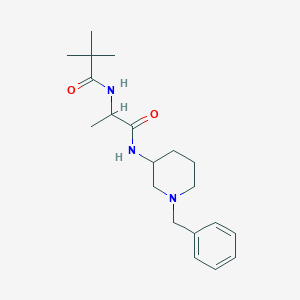molecular formula C20H31N3O2 B7318795 N-[1-[(1-benzylpiperidin-3-yl)amino]-1-oxopropan-2-yl]-2,2-dimethylpropanamide 