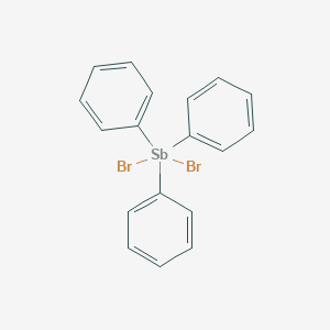 molecular formula C18H15Br2Sb B073188 Triphenylantimony dibromide CAS No. 1538-59-6