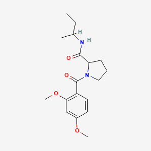 molecular formula C18H26N2O4 B7318824 N-butan-2-yl-1-(2,4-dimethoxybenzoyl)pyrrolidine-2-carboxamide 