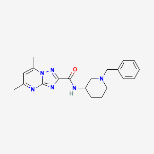 molecular formula C20H24N6O B7318900 N-(1-benzylpiperidin-3-yl)-5,7-dimethyl-[1,2,4]triazolo[1,5-a]pyrimidine-2-carboxamide 