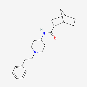 molecular formula C21H30N2O B7318920 N-[1-(2-phenylethyl)piperidin-4-yl]bicyclo[2.2.1]heptane-2-carboxamide 