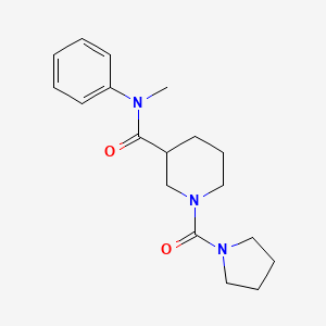 molecular formula C18H25N3O2 B7318942 N-methyl-N-phenyl-1-(pyrrolidine-1-carbonyl)piperidine-3-carboxamide 