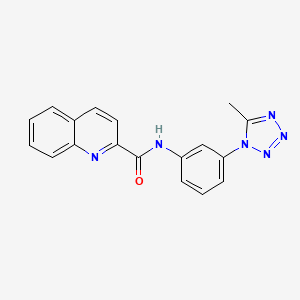 molecular formula C18H14N6O B7319085 N-[3-(5-methyltetrazol-1-yl)phenyl]quinoline-2-carboxamide 