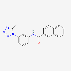 molecular formula C19H15N5O B7319087 N-[3-(5-methyltetrazol-1-yl)phenyl]naphthalene-2-carboxamide 
