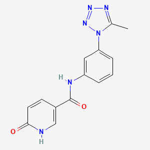 molecular formula C14H12N6O2 B7319090 N-[3-(5-methyltetrazol-1-yl)phenyl]-6-oxo-1H-pyridine-3-carboxamide 