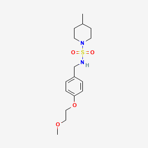 molecular formula C16H26N2O4S B7319311 N-[[4-(2-methoxyethoxy)phenyl]methyl]-4-methylpiperidine-1-sulfonamide 