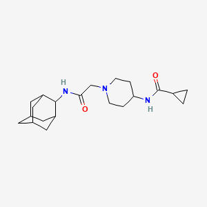 molecular formula C21H33N3O2 B7319334 N-[1-[2-(2-adamantylamino)-2-oxoethyl]piperidin-4-yl]cyclopropanecarboxamide 