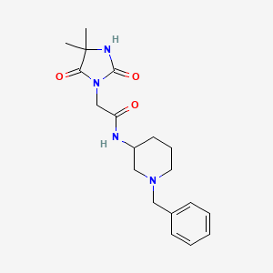 molecular formula C19H26N4O3 B7319357 N-(1-benzylpiperidin-3-yl)-2-(4,4-dimethyl-2,5-dioxoimidazolidin-1-yl)acetamide 