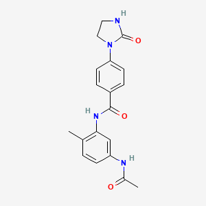 molecular formula C19H20N4O3 B7319497 N-(5-acetamido-2-methylphenyl)-4-(2-oxoimidazolidin-1-yl)benzamide 