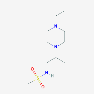 molecular formula C10H23N3O2S B7319605 N-[2-(4-ethylpiperazin-1-yl)propyl]methanesulfonamide 