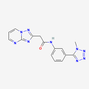 molecular formula C15H13N9O B7319632 N-[3-(1-methyltetrazol-5-yl)phenyl]-2-([1,2,4]triazolo[1,5-a]pyrimidin-2-yl)acetamide 