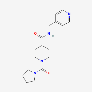 molecular formula C17H24N4O2 B7319713 N-(pyridin-4-ylmethyl)-1-(pyrrolidine-1-carbonyl)piperidine-4-carboxamide 