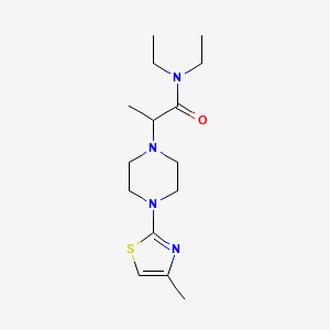 molecular formula C15H26N4OS B7319931 N,N-diethyl-2-[4-(4-methyl-1,3-thiazol-2-yl)piperazin-1-yl]propanamide 