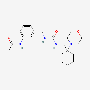 molecular formula C21H32N4O3 B7319950 N-[3-[[(1-morpholin-4-ylcyclohexyl)methylcarbamoylamino]methyl]phenyl]acetamide 