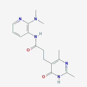 molecular formula C16H21N5O2 B7320235 N-[2-(dimethylamino)pyridin-3-yl]-3-(2,4-dimethyl-6-oxo-1H-pyrimidin-5-yl)propanamide 