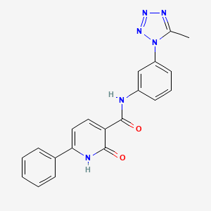 molecular formula C20H16N6O2 B7320239 N-[3-(5-methyltetrazol-1-yl)phenyl]-2-oxo-6-phenyl-1H-pyridine-3-carboxamide 