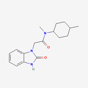 molecular formula C17H23N3O2 B7320534 N-methyl-N-(4-methylcyclohexyl)-2-(2-oxo-3H-benzimidazol-1-yl)acetamide 