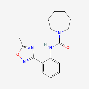 molecular formula C16H20N4O2 B7321163 N-[2-(5-methyl-1,2,4-oxadiazol-3-yl)phenyl]azepane-1-carboxamide 