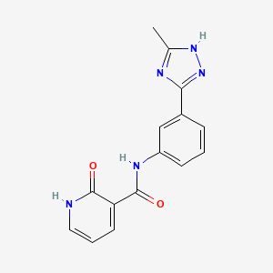 molecular formula C15H13N5O2 B7321289 N-[3-(5-methyl-1H-1,2,4-triazol-3-yl)phenyl]-2-oxo-1H-pyridine-3-carboxamide 