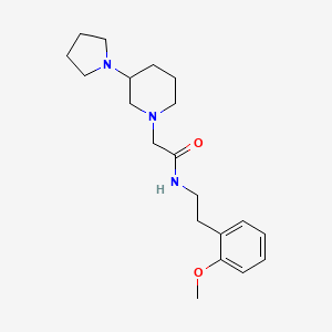 molecular formula C20H31N3O2 B7321407 N-[2-(2-methoxyphenyl)ethyl]-2-(3-pyrrolidin-1-ylpiperidin-1-yl)acetamide 