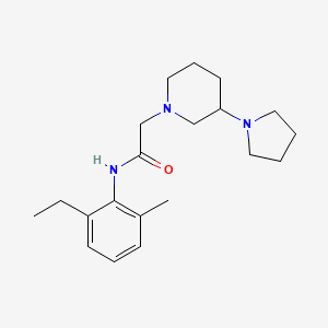 molecular formula C20H31N3O B7321434 N-(2-ethyl-6-methylphenyl)-2-(3-pyrrolidin-1-ylpiperidin-1-yl)acetamide 