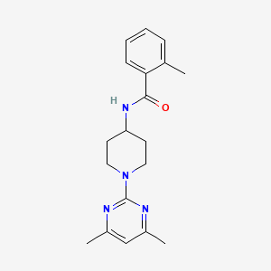 molecular formula C19H24N4O B7321466 N-[1-(4,6-dimethylpyrimidin-2-yl)piperidin-4-yl]-2-methylbenzamide 