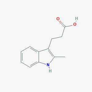 molecular formula C12H13NO2 B073217 1H-Indole-3-propanoic acid, 2-methyl- CAS No. 1136-87-4