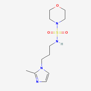 molecular formula C11H20N4O3S B7322584 N-[3-(2-methylimidazol-1-yl)propyl]morpholine-4-sulfonamide 