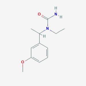 molecular formula C12H18N2O2 B7322603 1-Ethyl-1-[1-(3-methoxyphenyl)ethyl]urea 