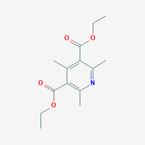molecular formula C14H19NO4 B073228 3,5-Pyridinedicarboxylic acid, 2,4,6-trimethyl-, diethyl ester CAS No. 1150-55-6