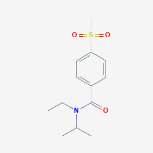 molecular formula C13H19NO3S B7322817 N-ethyl-4-methylsulfonyl-N-propan-2-ylbenzamide 
