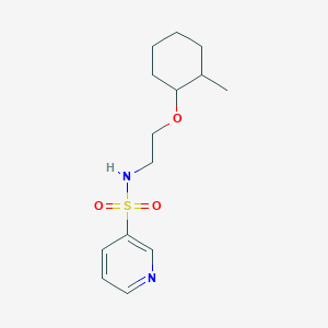 molecular formula C14H22N2O3S B7323790 N-[2-(2-methylcyclohexyl)oxyethyl]pyridine-3-sulfonamide 