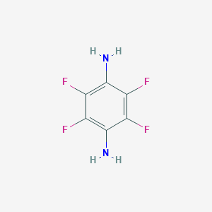 molecular formula C6H4F4N2 B073240 1,4-Benzenediamine, 2,3,5,6-tetrafluoro- CAS No. 1198-64-7