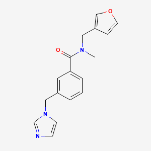 molecular formula C17H17N3O2 B7324191 N-(furan-3-ylmethyl)-3-(imidazol-1-ylmethyl)-N-methylbenzamide 