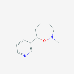 molecular formula C11H16N2O B073242 2-Methyl-7-pyridin-3-yloxazepane CAS No. 1134-32-3