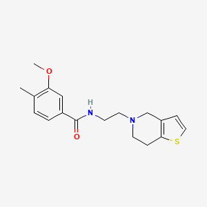molecular formula C18H22N2O2S B7324961 N-[2-(6,7-dihydro-4H-thieno[3,2-c]pyridin-5-yl)ethyl]-3-methoxy-4-methylbenzamide 