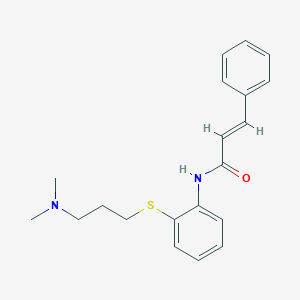 molecular formula C20H24N2OS B073252 N-[2-[3-(dimethylamino)propylthio]phenyl]-3-phenyl-2-propenamide CAS No. 1166-34-3