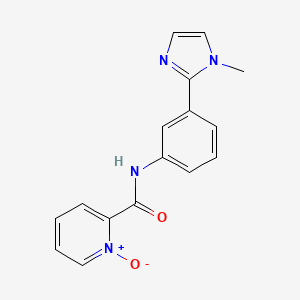 molecular formula C16H14N4O2 B7325238 N-[3-(1-methylimidazol-2-yl)phenyl]-1-oxidopyridin-1-ium-2-carboxamide 