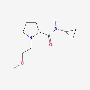 molecular formula C11H20N2O2 B7325429 N-cyclopropyl-1-(2-methoxyethyl)pyrrolidine-2-carboxamide 