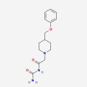 molecular formula C15H21N3O3 B7325492 N-carbamoyl-2-[4-(phenoxymethyl)piperidin-1-yl]acetamide 