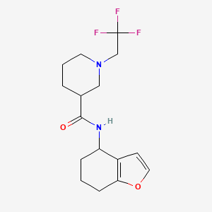 molecular formula C16H21F3N2O2 B7325625 N-(4,5,6,7-tetrahydro-1-benzofuran-4-yl)-1-(2,2,2-trifluoroethyl)piperidine-3-carboxamide 