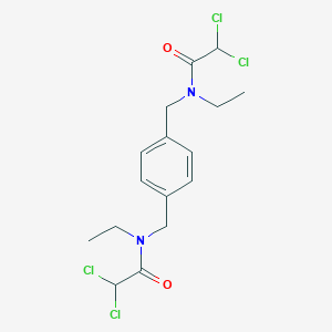 molecular formula C16H20Cl4N2O2 B073260 N,N'-Bis(dichloroacetyl)-N,N'-diethyl-1,4-xylylenediamine CAS No. 1477-20-9