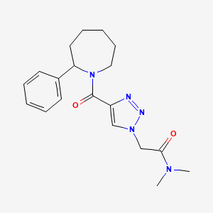 molecular formula C19H25N5O2 B7326096 N,N-dimethyl-2-[4-(2-phenylazepane-1-carbonyl)triazol-1-yl]acetamide 