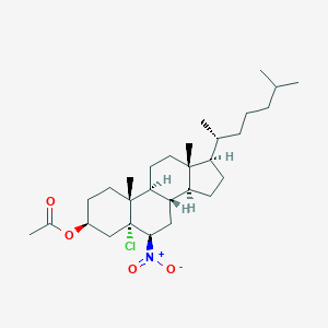 5alpha-Cholestan-3beta-ol, 5-chloro-6beta-nitro-, acetate