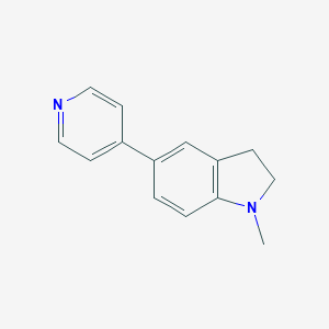 molecular formula C14H14N2 B073266 1-Methyl-5-(4-pyridinyl)indoline CAS No. 1453-83-4