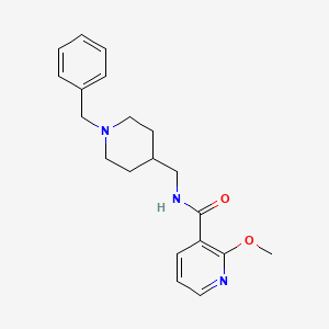 molecular formula C20H25N3O2 B7326695 N-[(1-benzylpiperidin-4-yl)methyl]-2-methoxypyridine-3-carboxamide 