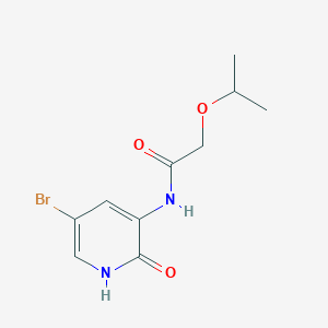 molecular formula C10H13BrN2O3 B7326919 N-(5-bromo-2-oxo-1H-pyridin-3-yl)-2-propan-2-yloxyacetamide 